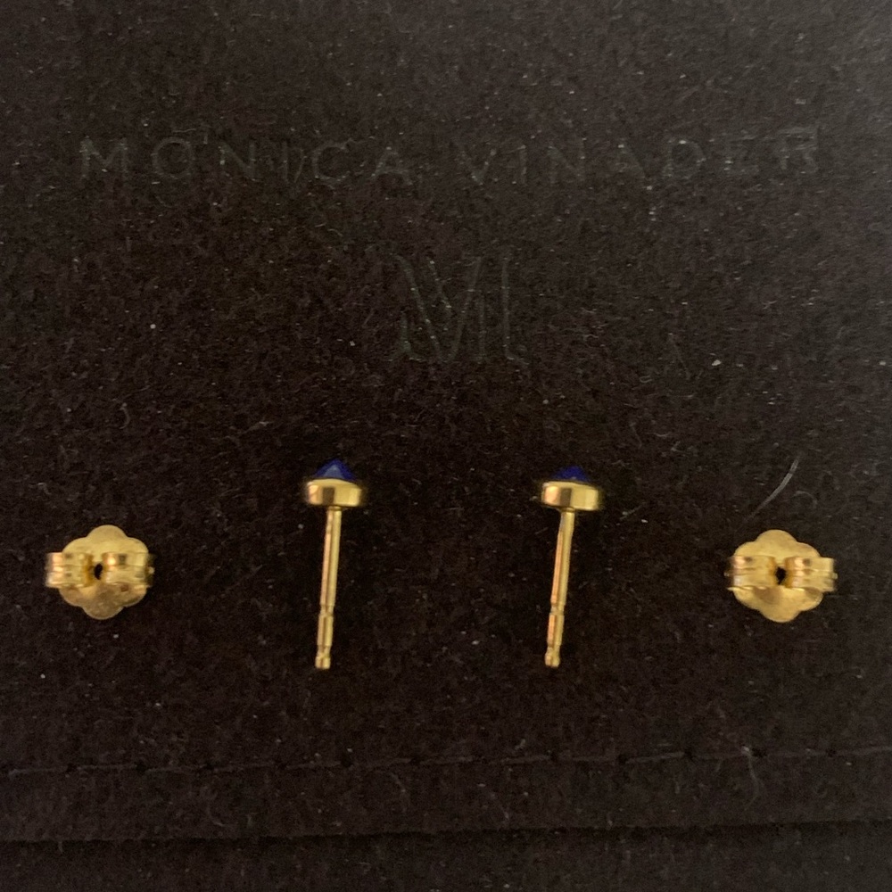 Monica Vinader Mini Gem Stud Earrings - Picture 5 of 10